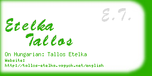 etelka tallos business card